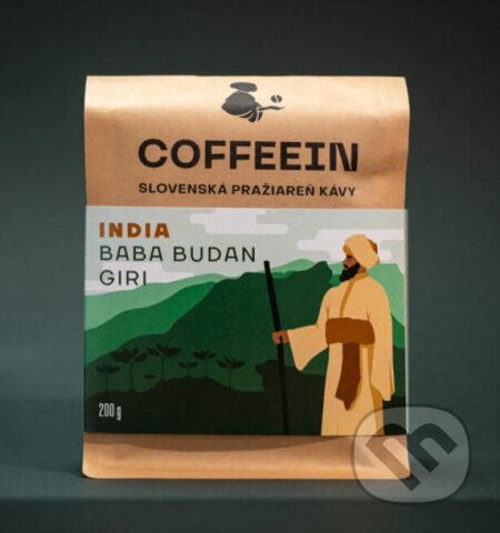 Kávy a čaje: India Baba Budan Giri (COFFEEIN). COFFEEIN Kávy a čaje: India Baba Budan Giri (COFFEEIN). COFFEEIN
