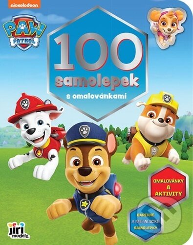 Kniha: 100 samolepek s omalovánkami Tlapková patrola (Jiří Models). Jiří Models, 2025 Kniha: 100 samolepek s omalovánkami Tlapková patrola (Jiří Models). Jiří Models, 2025