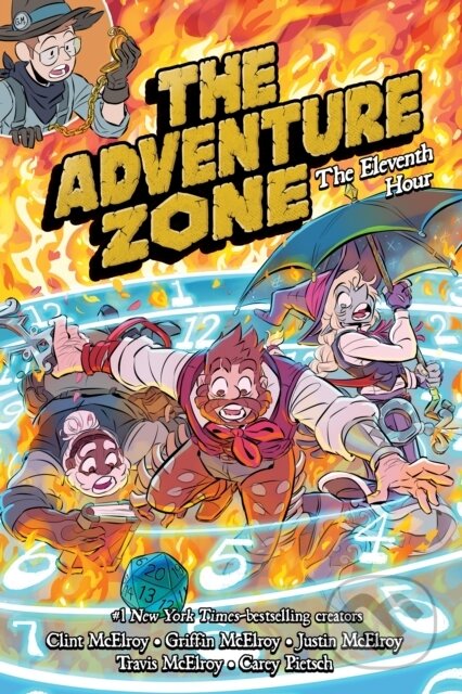 Kniha: The Adventure Zone: The Eleventh Hour (Carey Pietsch, Clint McElroy, Travis McElroy, Griffin McElroy a Justin McElroy). First Second, 2023 Kniha: The Adventure Zone: The Eleventh Hour (Carey Pietsch, Clint McElroy, Travis McElroy, Griffin McElroy a Justin McElroy). First Second, 2023