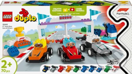 Společenská hra: LEGO® DUPLO® 10445 Pretekárske autá a šoféri tímu F1® (LEGO). LEGO, 2025 Společenská hra: LEGO® DUPLO® 10445 Pretekárske autá a šoféri tímu F1® (LEGO). LEGO, 2025