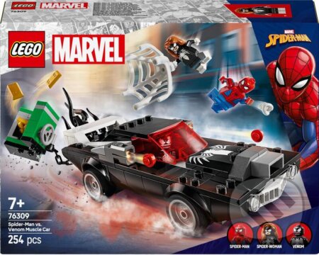 Společenská hra: LEGO® Marvel 76309 Spider-Man vs. Venomov výkonný športiak (LEGO). LEGO, 2025 Společenská hra: LEGO® Marvel 76309 Spider-Man vs. Venomov výkonný športiak (LEGO). LEGO, 2025