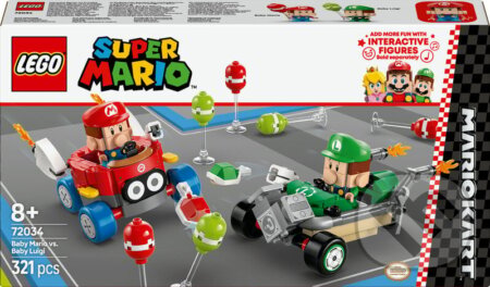 Spoločenská hra: LEGO® Super Mario™ 72034 Mario Kart™ – Baby Mario vs. Baby Luigi (LEGO). LEGO, 2025 Spoločenská hra: LEGO® Super Mario™ 72034 Mario Kart™ – Baby Mario vs. Baby Luigi (LEGO). LEGO, 2025