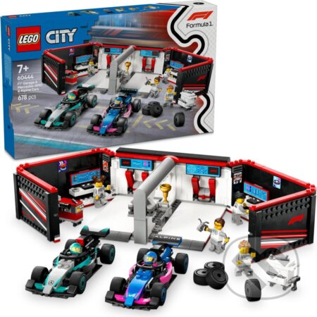Společenská hra: LEGO® City 60444 Garáž F1® a autá Mercedes-AMG a Alpine (LEGO). LEGO, 2025 Společenská hra: LEGO® City 60444 Garáž F1® a autá Mercedes-AMG a Alpine (LEGO). LEGO, 2025