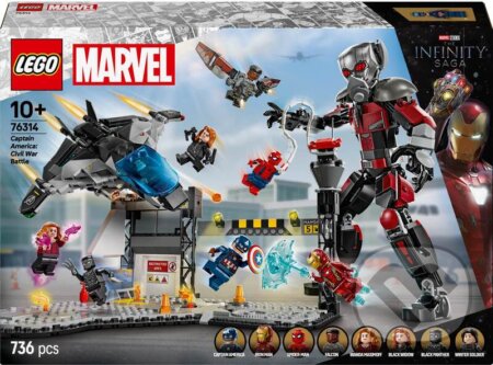 Společenská hra: LEGO® Marvel 76314 Akčná bitka – Captain America: Občianska vojna (LEGO). LEGO, 2025 Společenská hra: LEGO® Marvel 76314 Akčná bitka – Captain America: Občianska vojna (LEGO). LEGO, 2025