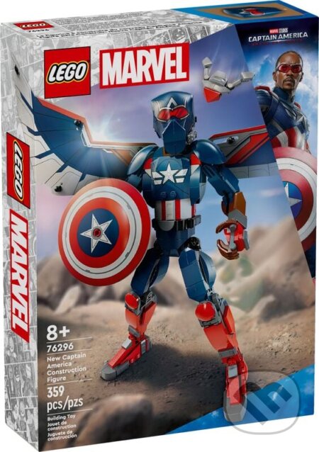 Spoločenská hra: LEGO® Super Heroes 76296 Zostaviteľná figúrka: Nový Kapitán America (LEGO). LEGO, 2025 Spoločenská hra: LEGO® Super Heroes 76296 Zostaviteľná figúrka: Nový Kapitán America (LEGO). LEGO, 2025