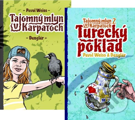 Kniha: Tajomný mlyn v Karpatoch 1 + 2 (Pavol Weiss). Slovart, 2017 Kniha: Tajomný mlyn v Karpatoch 1 + 2 (Pavol Weiss). Slovart, 2017