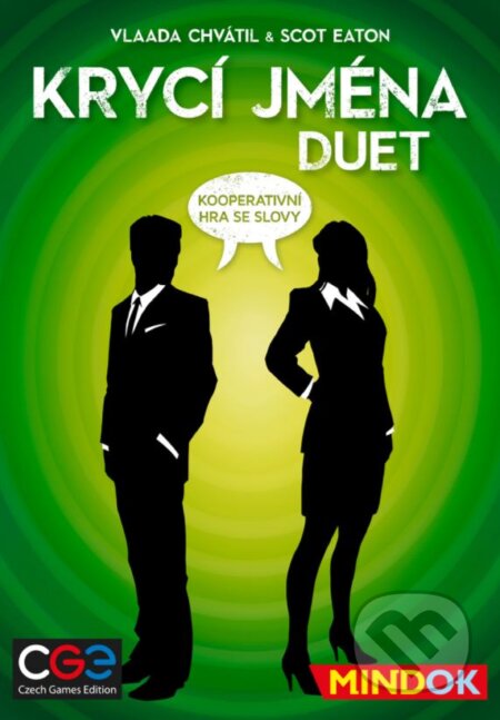 Společenská hra: Krycí jména: Duet (Scot Eaton a Vlaada Chvátil). Mindok, 2017 Společenská hra: Krycí jména: Duet (Scot Eaton a Vlaada Chvátil). Mindok, 2017