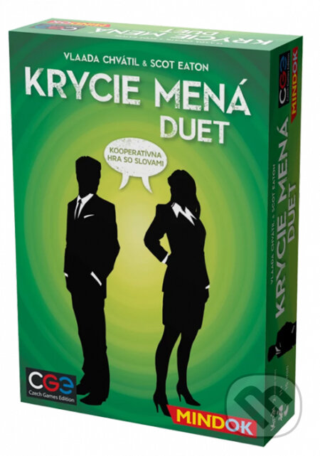 Spoločenská hra: Krycie mená: Duet (Scot Eato a Vlaada Chvátil). Mindok, 2017 Spoločenská hra: Krycie mená: Duet (Scot Eato a Vlaada Chvátil). Mindok, 2017