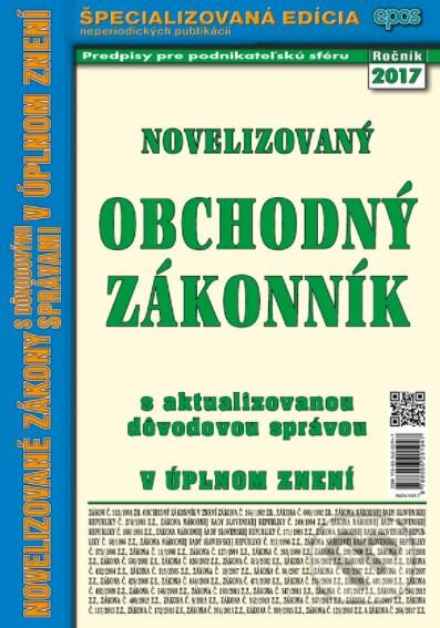 Kniha: Novelizovaný Obchodný zákonník (Epos). Epos, 2017 Kniha: Novelizovaný Obchodný zákonník (Epos). Epos, 2017
