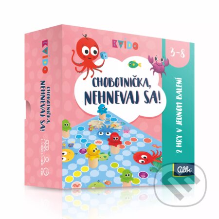 Spoločenská hra: Kvído - Chobotnička, nehnejvaj sa! a hady a rebríky (Albi). Albi, 2025 Spoločenská hra: Kvído - Chobotnička, nehnejvaj sa! a hady a rebríky (Albi). Albi, 2025