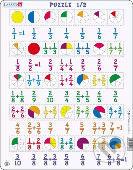 Puzzle: Zlomky 1/2 (AR5) (Larsen). Larsen, 2020 Puzzle: Zlomky 1/2 (AR5) (Larsen). Larsen, 2020