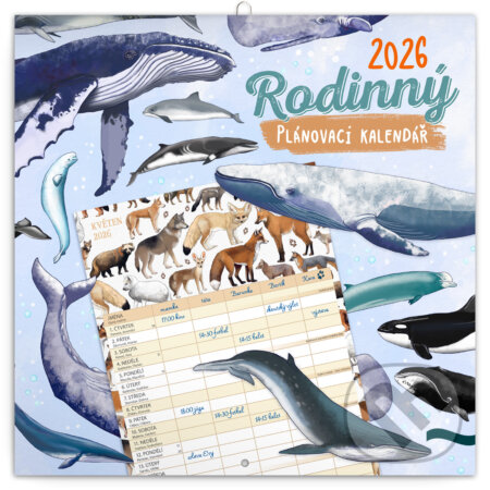 NOTIQUE Nástěnný Rodinný plánovací kalendář 2026 - Animalium (Notique). Notique, 2025 NOTIQUE Nástěnný Rodinný plánovací kalendář 2026 - Animalium (Notique). Notique, 2025
