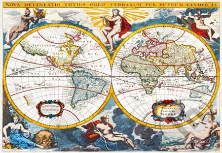 Puzzle: Kópia: Mapa sveta z 18. storočia (Pieter Vander). Castorland Puzzle: Kópia: Mapa sveta z 18. storočia (Pieter Vander). Castorland