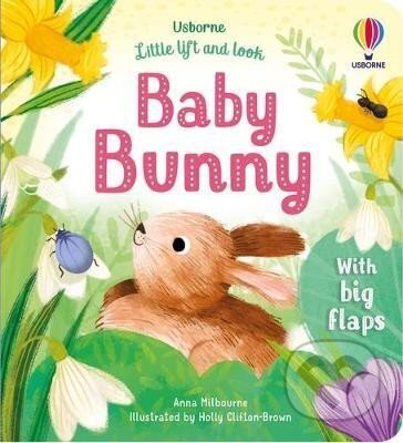 Kniha: Little Lift and Look Baby Bunny (Anna Milbourneová). Usborne, 2023 Kniha: Little Lift and Look Baby Bunny (Anna Milbourneová). Usborne, 2023