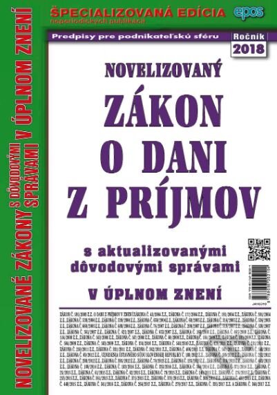 Kniha: Novelizovaný Zákon o dani z príjmov (Epos). Epos, 2018 Kniha: Novelizovaný Zákon o dani z príjmov (Epos). Epos, 2018