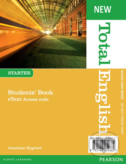 Kniha: New Total English Starter eText Students´ Book Access Card (Jonathan Bygrave). Pearson Kniha: New Total English Starter eText Students´ Book Access Card (Jonathan Bygrave). Pearson