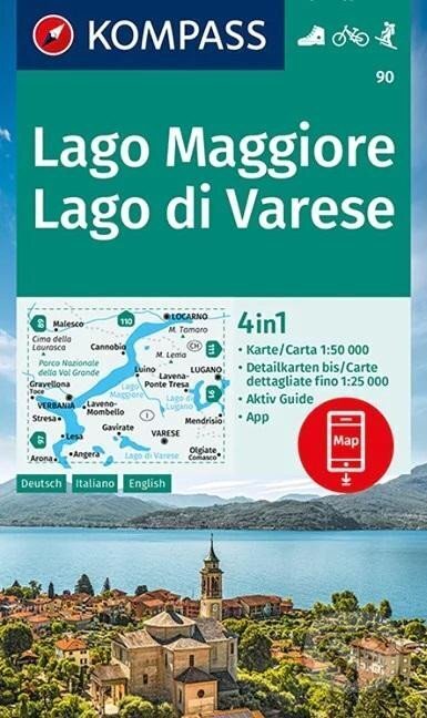 Kniha: Lago Maggiore, Lago di Varese 1:50 000 / turistická mapa KOMPASS 90 (Marco Polo). Marco Polo, 2022 Kniha: Lago Maggiore, Lago di Varese 1:50 000 / turistická mapa KOMPASS 90 (Marco Polo). Marco Polo, 2022