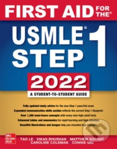 Kniha: First Aid for the USMLE Step 1 2022, Thirty Second Edition (). , 2022 Kniha: First Aid for the USMLE Step 1 2022, Thirty Second Edition (). , 2022