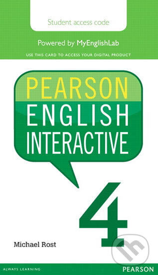 Kniha: Pearson English Interactive 4 (Access Code Card) (Michael Rost). Pearson, 2014 Kniha: Pearson English Interactive 4 (Access Code Card) (Michael Rost). Pearson, 2014
