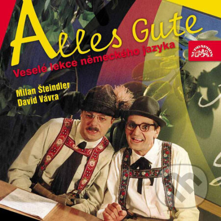 Audiokniha: Alles Gute - veselé lekce z německého jazyka (Christel Svěntý, David Vávra, Ivan Mládek, Ivo Fischer, Martin Trenk, Milan Šteindler a Pavel Vrba). Supraphon, 2018 Audiokniha: Alles Gute - veselé lekce z německého jazyka (Christel Svěntý, David Vávra, Ivan Mládek, Ivo Fischer, Martin Trenk, Milan Šteindler a Pavel Vrba). Supraphon, 2018