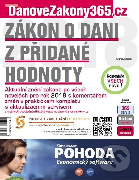 E-kniha: Zákon o dani z přidané hodnoty 2018 s komentářem změn (Autorský kolektív). DonauMedia E-kniha: Zákon o dani z přidané hodnoty 2018 s komentářem změn (Autorský kolektív). DonauMedia