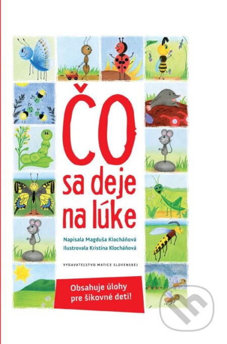 Kniha: Čo sa deje na lúke (Magduša Klocháňová). Vydavateľstvo Matice slovenskej, 2018 Kniha: Čo sa deje na lúke (Magduša Klocháňová). Vydavateľstvo Matice slovenskej, 2018