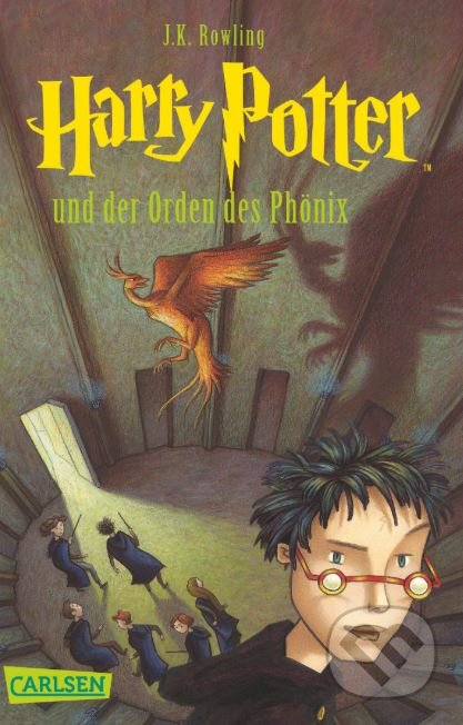 Kniha: Harry Potter und der Orden des Phönix (J.K. Rowling). Carlsen Verlag, 2009 Kniha: Harry Potter und der Orden des Phönix (J.K. Rowling). Carlsen Verlag, 2009