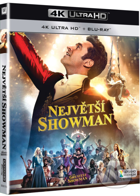 Film: Největší showman Ultra HD Blu-ray (UHD + BD) (Michael Gracey) (UltraHDBlu-ray). Bonton Film, 2018 Film: Největší showman Ultra HD Blu-ray (UHD + BD) (Michael Gracey) (UltraHDBlu-ray). Bonton Film, 2018