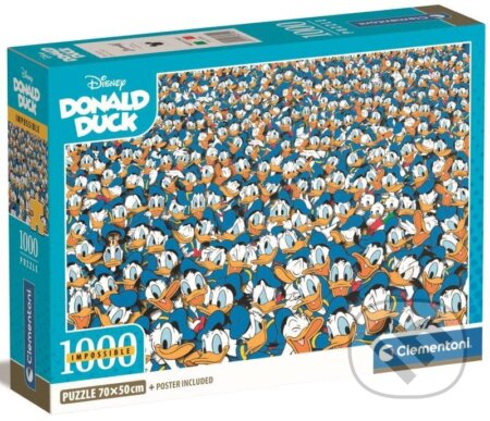 Puzzle: Puzzle Impossible: Kačer Donald (Clementoni). Clementoni, 2025 Puzzle: Puzzle Impossible: Kačer Donald (Clementoni). Clementoni, 2025