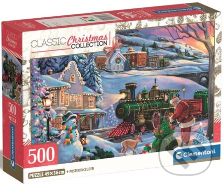 Puzzle: Puzzle Vánoční vlak (Clementoni). Clementoni, 2025 Puzzle: Puzzle Vánoční vlak (Clementoni). Clementoni, 2025