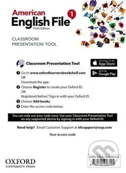 Kniha: American English File Third Edition Level 1: Classroom Presentation Tool (Access Code Card) (Christina Latham-Koenig). Oxford University Press, 2020 Kniha: American English File Third Edition Level 1: Classroom Presentation Tool (Access Code Card) (Christina Latham-Koenig). Oxford University Press, 2020