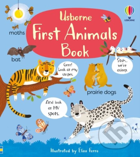 Kniha: First Animals Book (Mary Cartwright a Matthew Oldham). Usborne, 2023 Kniha: First Animals Book (Mary Cartwright a Matthew Oldham). Usborne, 2023