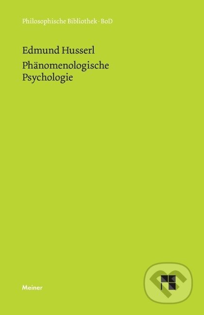 Kniha: Phänomenologische Psychologie (Edmund Husserl). , 2003 Kniha: Phänomenologische Psychologie (Edmund Husserl). , 2003