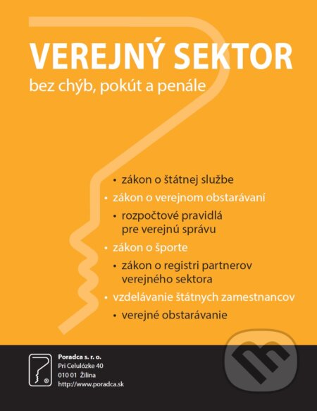 Kniha: Verejný sektor (Poradca s.r.o.). Poradca s.r.o., 2018 Kniha: Verejný sektor (Poradca s.r.o.). Poradca s.r.o., 2018
