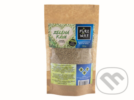 Kávy a čaje: Bezkofeínová zelená káva (Pure Way). Pure Way, 2018 Kávy a čaje: Bezkofeínová zelená káva (Pure Way). Pure Way, 2018
