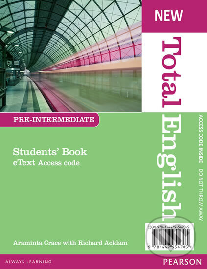Kniha: New Total English Pre-Intermediate eText Students´ Book Access Card (Araminta Crace). Pearson Kniha: New Total English Pre-Intermediate eText Students´ Book Access Card (Araminta Crace). Pearson