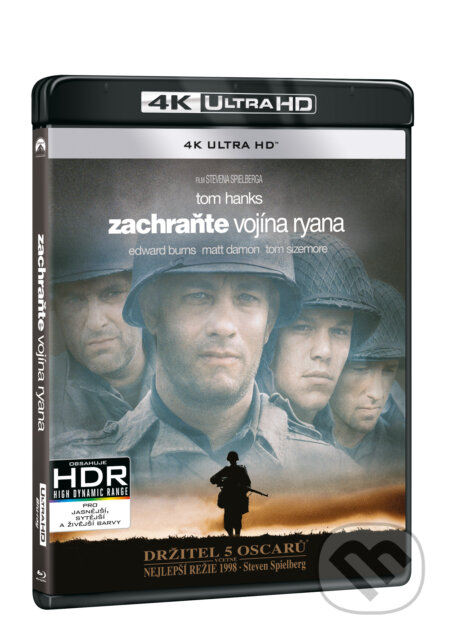 Film: Zachraňte vojína Ryana Ultra HD Blu-ray (Steven Spielberg) (UltraHDBlu-ray). Magicbox, 2018 Film: Zachraňte vojína Ryana Ultra HD Blu-ray (Steven Spielberg) (UltraHDBlu-ray). Magicbox, 2018