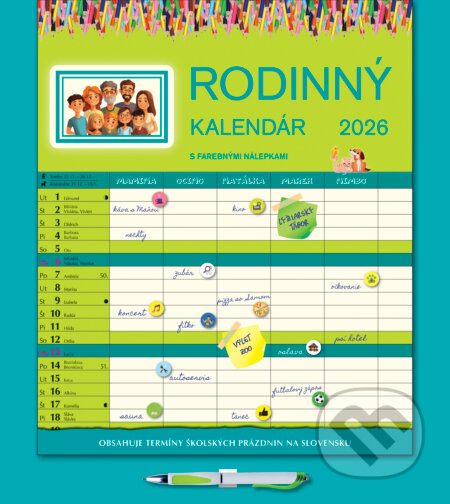 Nástenný Rodinný kalendár 2026 (Spektrum grafik). Spektrum grafik, 2025 Nástenný Rodinný kalendár 2026 (Spektrum grafik). Spektrum grafik, 2025