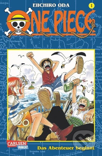 Kniha: One Piece 01. Das Abenteuer beginnt (Eiichiro Oda). Carlsen Verlag, 2001 Kniha: One Piece 01. Das Abenteuer beginnt (Eiichiro Oda). Carlsen Verlag, 2001