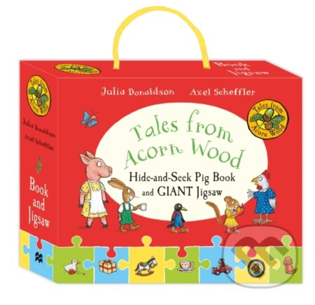 Kniha: Tales from Acorn Wood: Hide-and-Seek Pig Book and Jigsaw Set (Julia Donaldson). MacMillan, 2017 Kniha: Tales from Acorn Wood: Hide-and-Seek Pig Book and Jigsaw Set (Julia Donaldson). MacMillan, 2017