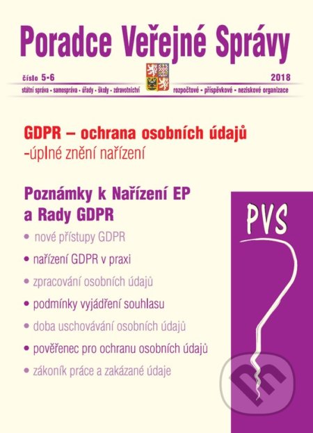 Poradce Veřejné Správy 5-6/2018 (Poradce s.r.o.). Poradce s.r.o., 2018 Poradce Veřejné Správy 5-6/2018 (Poradce s.r.o.). Poradce s.r.o., 2018