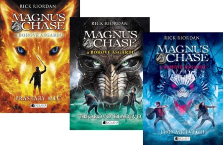 Kniha: Magnus Chase a bohové Ásgardu (komplet) (Rick Riordan). Nakladatelství Fragment, 2018 Kniha: Magnus Chase a bohové Ásgardu (komplet) (Rick Riordan). Nakladatelství Fragment, 2018