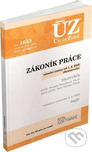 Kniha: ÚZ 1635 Zákoník práce, rejstřík (Sagit). Sagit, 2025 Kniha: ÚZ 1635 Zákoník práce, rejstřík (Sagit). Sagit, 2025