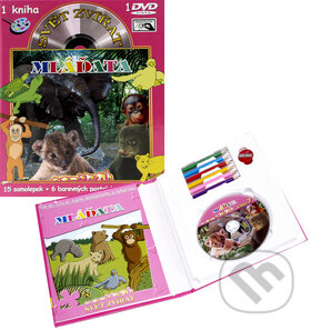 Kniha: Svět zvířat Mláďata (kniha omalovánek s DVD) (KM Records). KM Records, 2008 Kniha: Svět zvířat Mláďata (kniha omalovánek s DVD) (KM Records). KM Records, 2008
