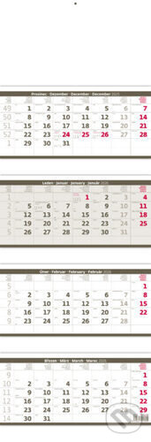 Čtyřměsíční nástěnný kalendář skládaný (Helma). Helma, 2025 Čtyřměsíční nástěnný kalendář skládaný (Helma). Helma, 2025