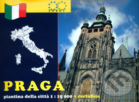 Kniha: Praga piantina della cittá 1:15 000 + cartolina (Žaket). Žaket, 2002 Kniha: Praga piantina della cittá 1:15 000 + cartolina (Žaket). Žaket, 2002