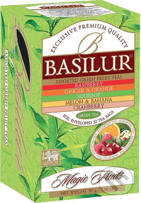 Kávy a čaje: Variácie Magic Fruits Green (Bio - Racio). Bio - Racio, 2018 Kávy a čaje: Variácie Magic Fruits Green (Bio - Racio). Bio - Racio, 2018