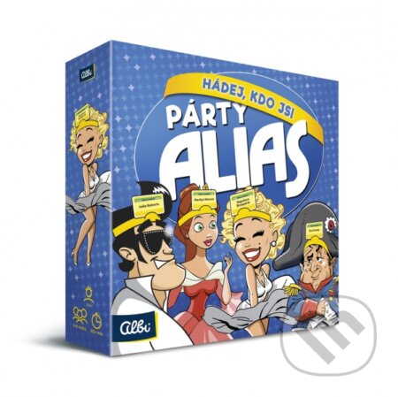 Společenská hra: Párty Alias Hádej, kdo jsi (Albi). Albi, 2018 Společenská hra: Párty Alias Hádej, kdo jsi (Albi). Albi, 2018