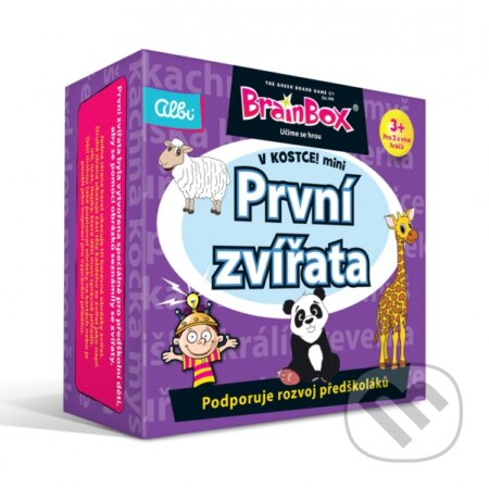 Společenská hra: V kostce! mini První zvířata (Albi). Albi, 2018 Společenská hra: V kostce! mini První zvířata (Albi). Albi, 2018