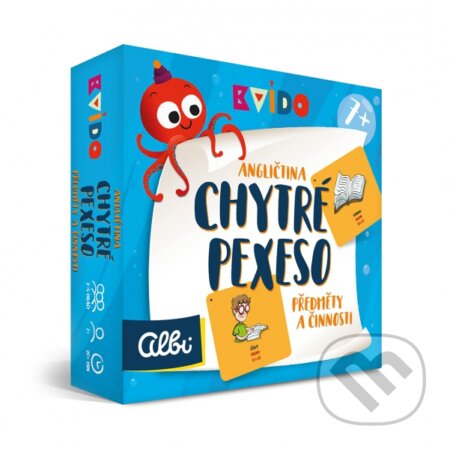 Společenská hra: Kvído Chytré pexeso Angličtina předměty a činnosti (český jazyk) (Albi). Albi, 2018 Společenská hra: Kvído Chytré pexeso Angličtina předměty a činnosti (český jazyk) (Albi). Albi, 2018